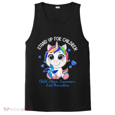 In April Blue Gnome Child Abuse Prevention Awareness PosiCharge Competitor Tank