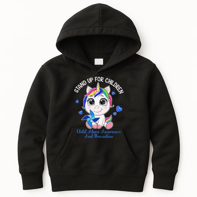 In April Blue Gnome Child Abuse Prevention Awareness Kids Hoodie