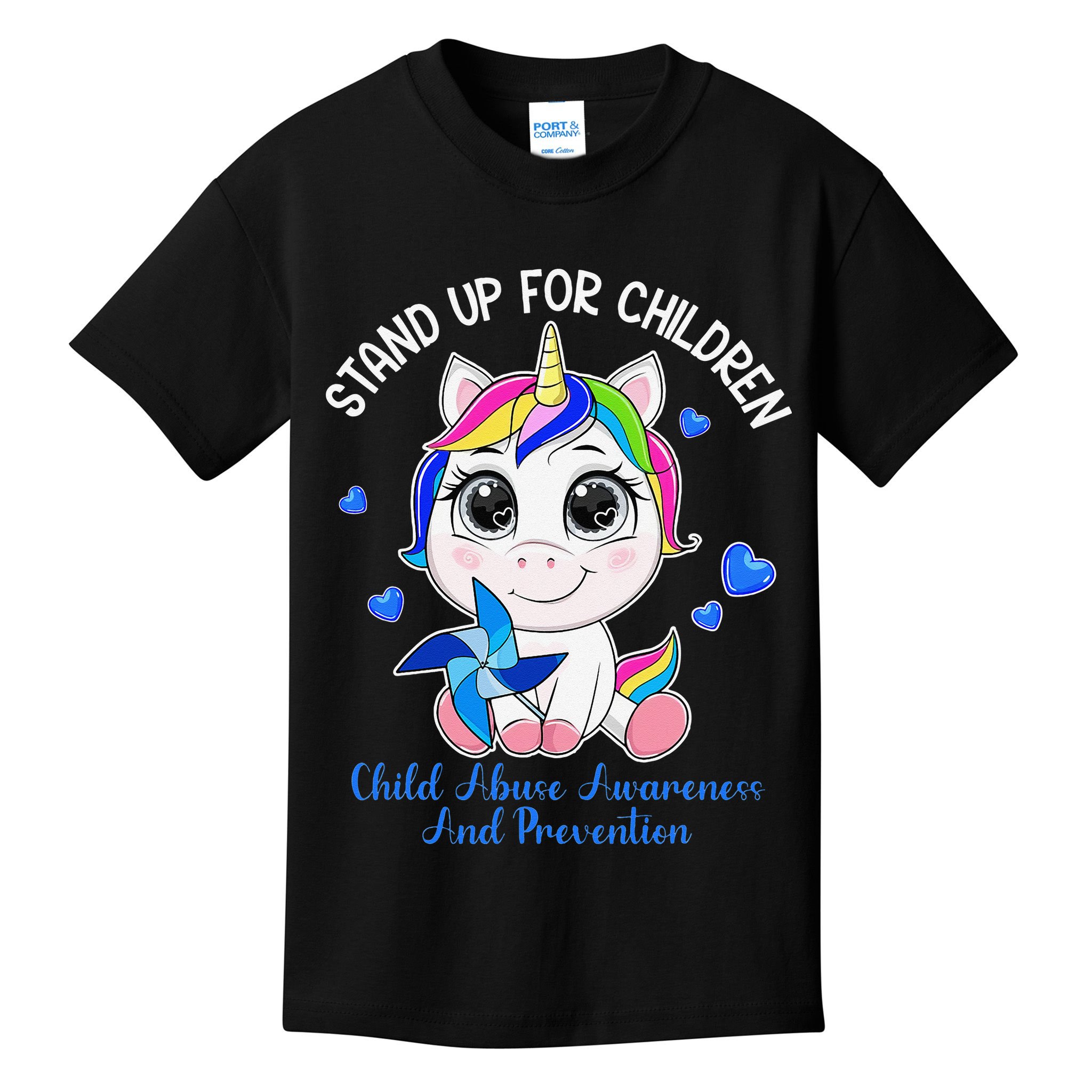 In April Blue Gnome Child Abuse Prevention Awareness Kids T-Shirt