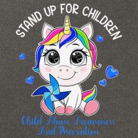 In April Blue Gnome Child Abuse Prevention Awareness Cotton Canvas Backpack