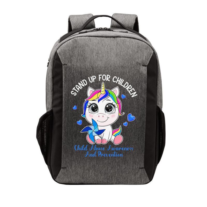 In April Blue Gnome Child Abuse Prevention Awareness Vector Backpack