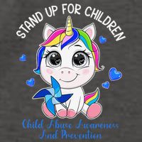 In April Blue Gnome Child Abuse Prevention Awareness Vector Backpack