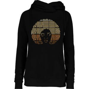 I Am Black History Month African American Queen Womens Funnel Neck Pullover Hood