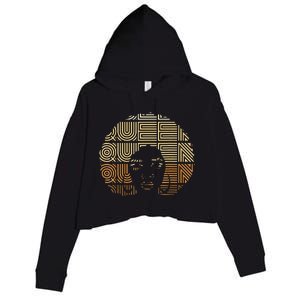 I Am Black History Month African American Queen Crop Fleece Hoodie