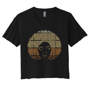 I Am Black History Month African American Queen Women's Crop Top Tee