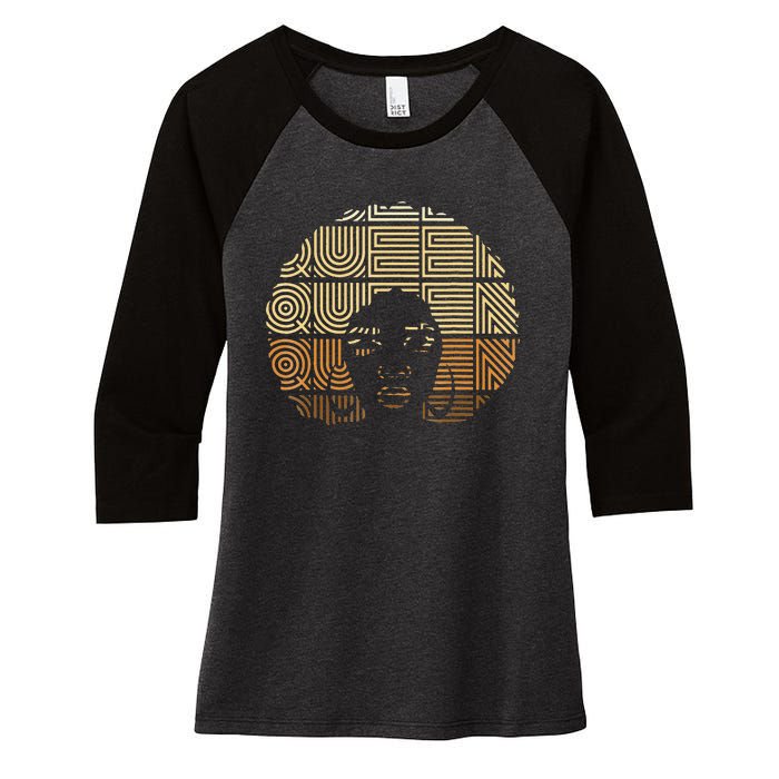 I Am Black History Month African American Queen Women's Tri-Blend 3/4-Sleeve Raglan Shirt