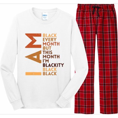 I Am Black Every Month Melanin African Pride Funny Long Sleeve Pajama Set