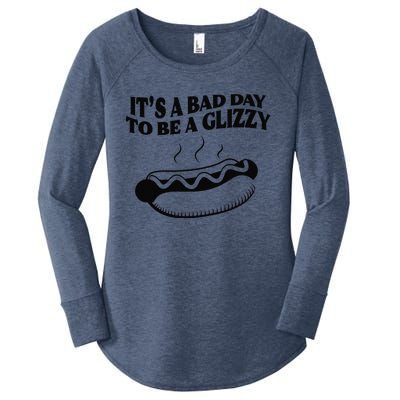 Its A Bad Day To Be A Glizzy Hot Dog Humor Sausage Lovers Women's Perfect Tri Tunic Long Sleeve Shirt