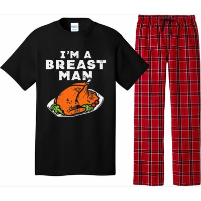 Im A Breast Man Turkey Thanksgiving Dinner Pajama Set