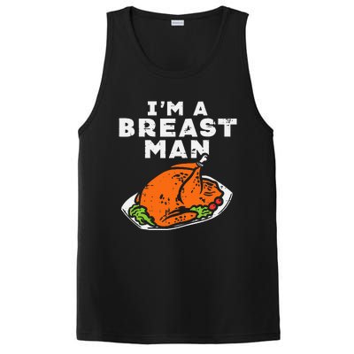 Im A Breast Man Turkey Thanksgiving Dinner PosiCharge Competitor Tank