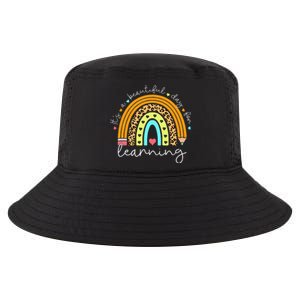 It's A Beautiful Day For Learning Rainbow Teacher Students Cool Comfort Performance Bucket Hat