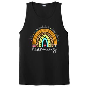 It's A Beautiful Day For Learning Rainbow Teacher Students PosiCharge Competitor Tank