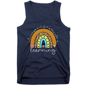 It's A Beautiful Day For Learning Rainbow Teacher Students Tank Top