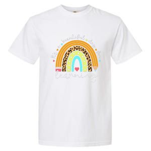 It's A Beautiful Day For Learning Rainbow Teacher Students Garment-Dyed Heavyweight T-Shirt