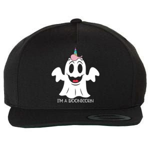 Im A Boonicorn Cute Unicorn Ghost Halloween Gift Wool Snapback Cap