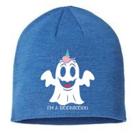 Im A Boonicorn Cute Unicorn Ghost Halloween Gift Sustainable Beanie