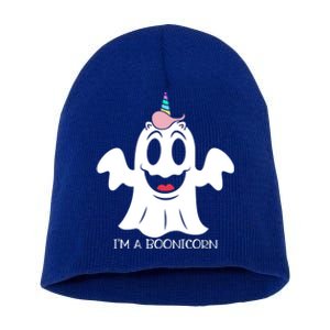 Im A Boonicorn Cute Unicorn Ghost Halloween Gift Short Acrylic Beanie