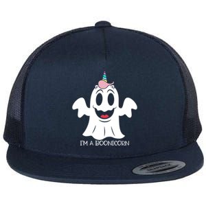 Im A Boonicorn Cute Unicorn Ghost Halloween Gift Flat Bill Trucker Hat