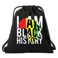 I Am Black History Black History Month Pride Gift Drawstring Bag