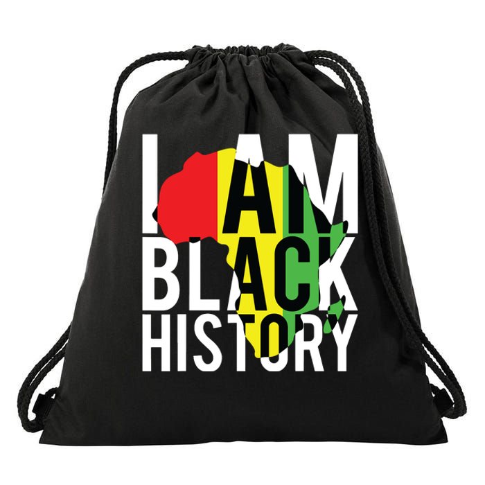 I Am Black History Black History Month Pride Gift Drawstring Bag