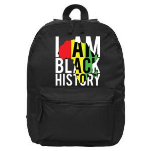 I Am Black History Black History Month Pride Gift 16 in Basic Backpack