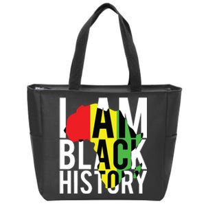 I Am Black History Black History Month Pride Gift Zip Tote Bag