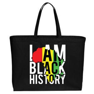 I Am Black History Black History Month Pride Gift Cotton Canvas Jumbo Tote