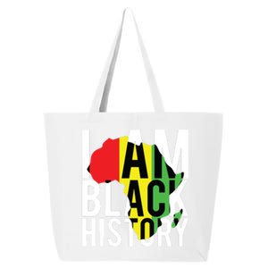 I Am Black History Black History Month Pride Gift 25L Jumbo Tote