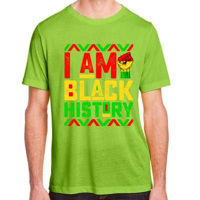 I Am Black History Month Pink And Green Juneteenth Cool Gift Adult ChromaSoft Performance T-Shirt