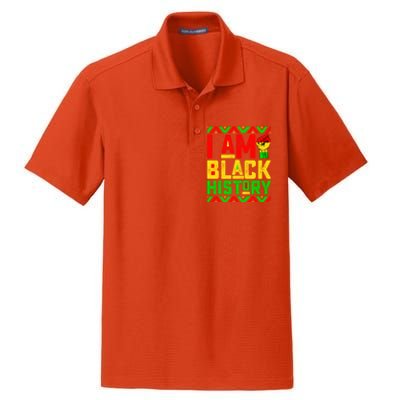 I Am Black History Month Pink And Green Juneteenth Cool Gift Dry Zone Grid Polo