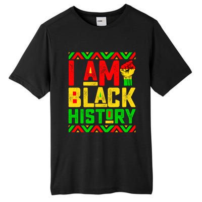 I Am Black History Month Pink And Green Juneteenth Cool Gift Tall Fusion ChromaSoft Performance T-Shirt