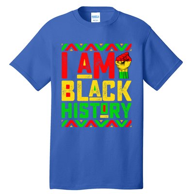 I Am Black History Month Pink And Green Juneteenth Cool Gift Tall T-Shirt