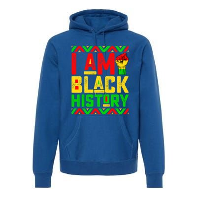 I Am Black History Month Pink And Green Juneteenth Cool Gift Premium Hoodie