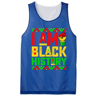 I Am Black History Month Pink And Green Juneteenth Cool Gift Mesh Reversible Basketball Jersey Tank