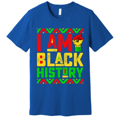 I Am Black History Month Pink And Green Juneteenth Cool Gift Premium T-Shirt