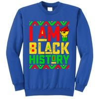 I Am Black History Month Pink And Green Juneteenth Cool Gift Tall Sweatshirt