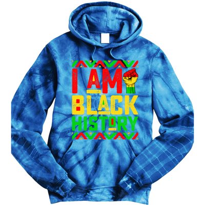 I Am Black History Month Pink And Green Juneteenth Cool Gift Tie Dye Hoodie