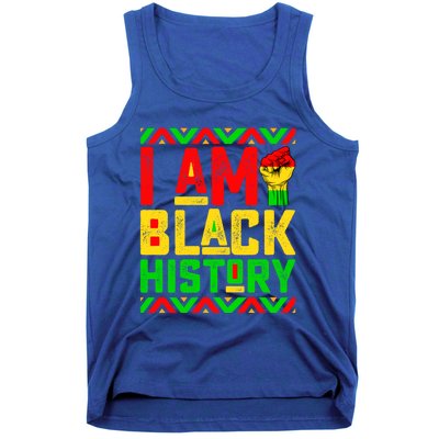 I Am Black History Month Pink And Green Juneteenth Cool Gift Tank Top