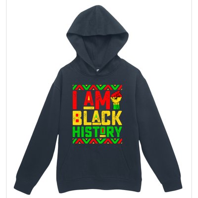 I Am Black History Month Pink And Green Juneteenth Cool Gift Urban Pullover Hoodie