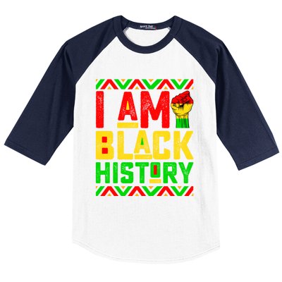 I Am Black History Month Pink And Green Juneteenth Cool Gift Baseball Sleeve Shirt