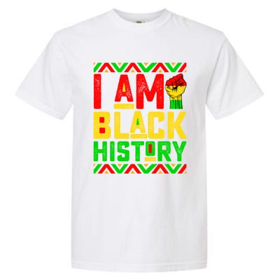 I Am Black History Month Pink And Green Juneteenth Cool Gift Garment-Dyed Heavyweight T-Shirt