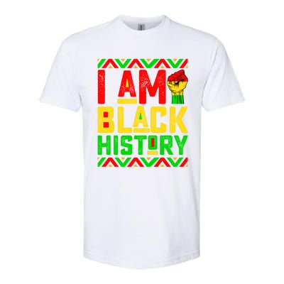 I Am Black History Month Pink And Green Juneteenth Cool Gift Softstyle CVC T-Shirt