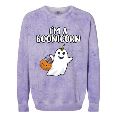 Im A Boonicorn Halloween Party Dress Unicorn Ghost Gift Colorblast Crewneck Sweatshirt