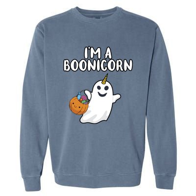 Im A Boonicorn Halloween Party Dress Unicorn Ghost Gift Garment-Dyed Sweatshirt