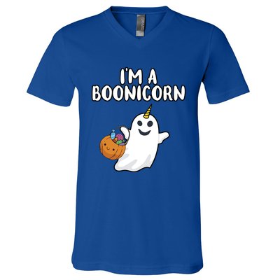 Im A Boonicorn Halloween Party Dress Unicorn Ghost Gift V-Neck T-Shirt