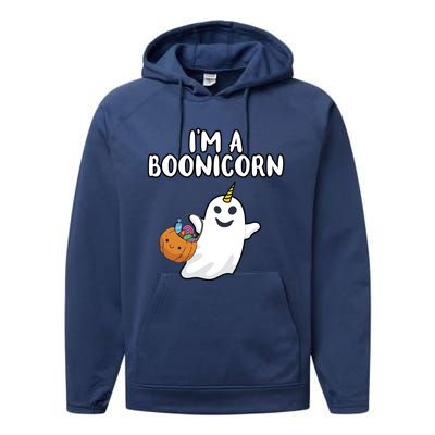 Im A Boonicorn Halloween Party Dress Unicorn Ghost Gift Performance Fleece Hoodie