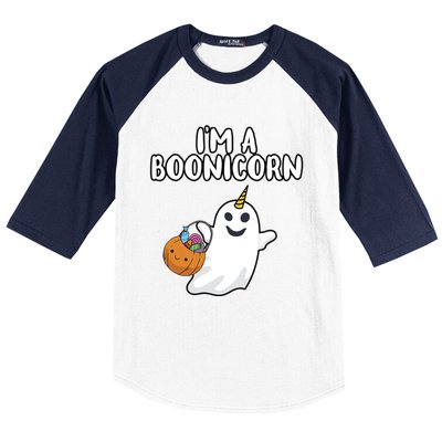 Im A Boonicorn Halloween Party Dress Unicorn Ghost Gift Baseball Sleeve Shirt