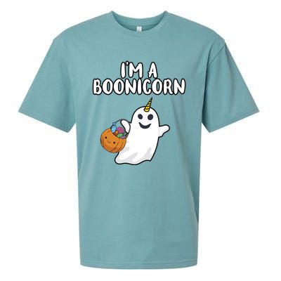 Im A Boonicorn Halloween Party Dress Unicorn Ghost Gift Sueded Cloud Jersey T-Shirt