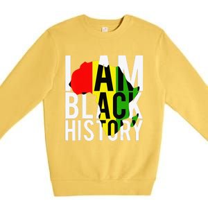 I Am Black History Month African American Pride Celebration Premium Crewneck Sweatshirt