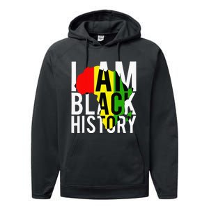 I Am Black History Month African American Pride Celebration Performance Fleece Hoodie